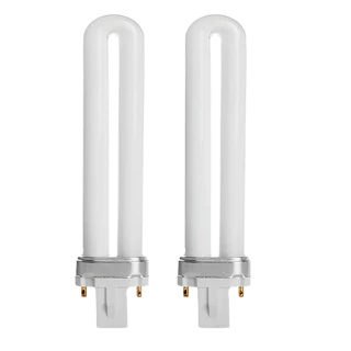 Kit 2 lampada pl compacta kian g23 2 pinos 9w 6400k