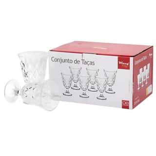Conjunto Jogo de Taças Sorvete Sobremesa Vidro 6 PCS 226ML em Oferta na Shopee