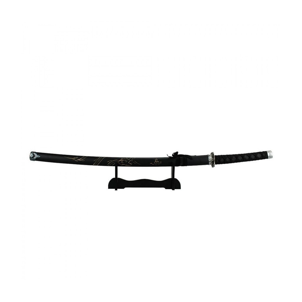 Espada Decorativa Preta Japonesa Katana 100cm