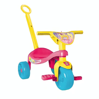 Triciclo Infantil Tchuco Judy Princesa com Haste 0641 - Samba Toys