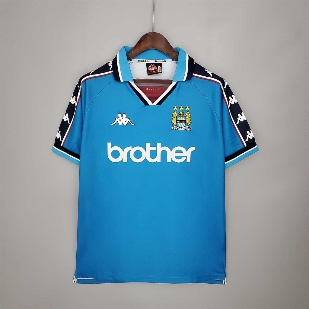 98-99 Manchester City OHNQ Camisa De Futebol Retro