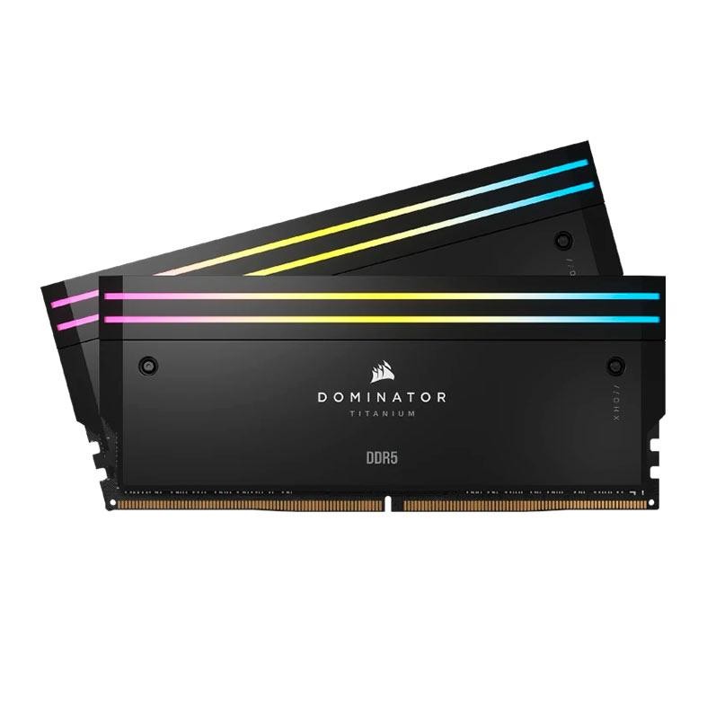 Memoria Corsair Dominator Titanium RGB, 32GB (2x16GB), DDR5, 7200MT/s, C34, Preta,CMP32GX5M2X7200C34