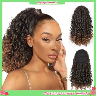 Prabo De Cavalo Afro Puff Cacheado Rabo De Cavalo Cacheado Pequeno Cabelo Encaracolado Rabo De Cavalo Peruca Afro Cacheado