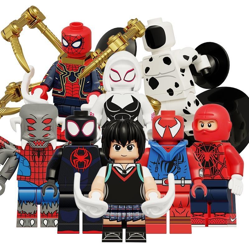 Compatível com os blocos de construção Lego Minifigures Miles Gwen Spiderman KT1069 Através do Universo Brinquedos de Montagem de Terceiros