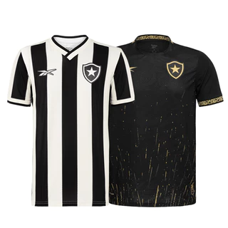 Camisa Botafogo 24/25 Cinza Branco/Preta futebol moletom 1:1