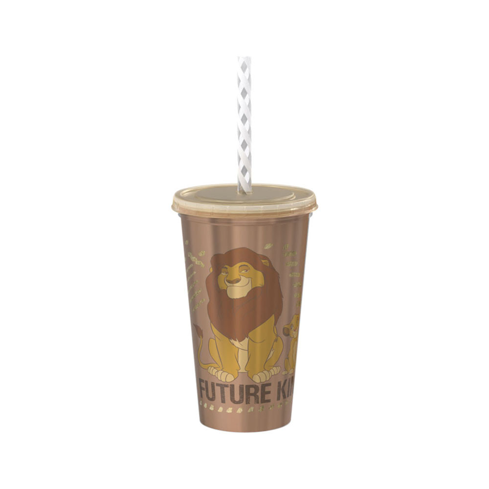 Copo Refri Rei Leão Simba Mufasa 500ml Canudo Licenciado | Shopee Brasil