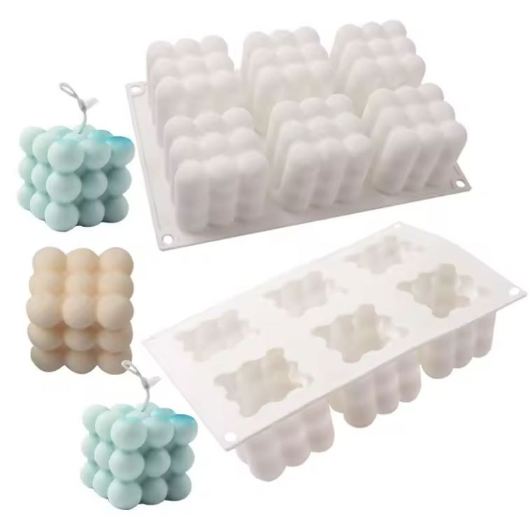 Forma Silicone 6 Cavidades Bubble Sobremesas Velas Artesanais
