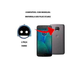 Lente de Câmera Moto G5s Plus XT1802 Com Moldura Azul Vidro Envio Rápido