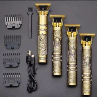 Kit 2 Peças Máquina de Cortar Barba e Cabelo Sem Fio Masculino – Aparador Dragão Profissional Portátil Vintage - WYL em Oferta na Shopee