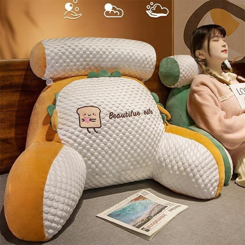 Ready Stock Bedside Almofada Saco Macio Encosto Grande Sofá Dormitório Leitura Lombar 40x60cm