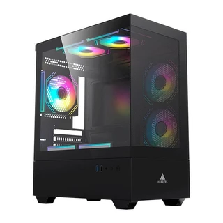 Gabinete Gamer Acegeek Elysium, Mid-Tower, Lateral de Vidro, Preto, AG-ELYSIUM-BK em Oferta na Shopee