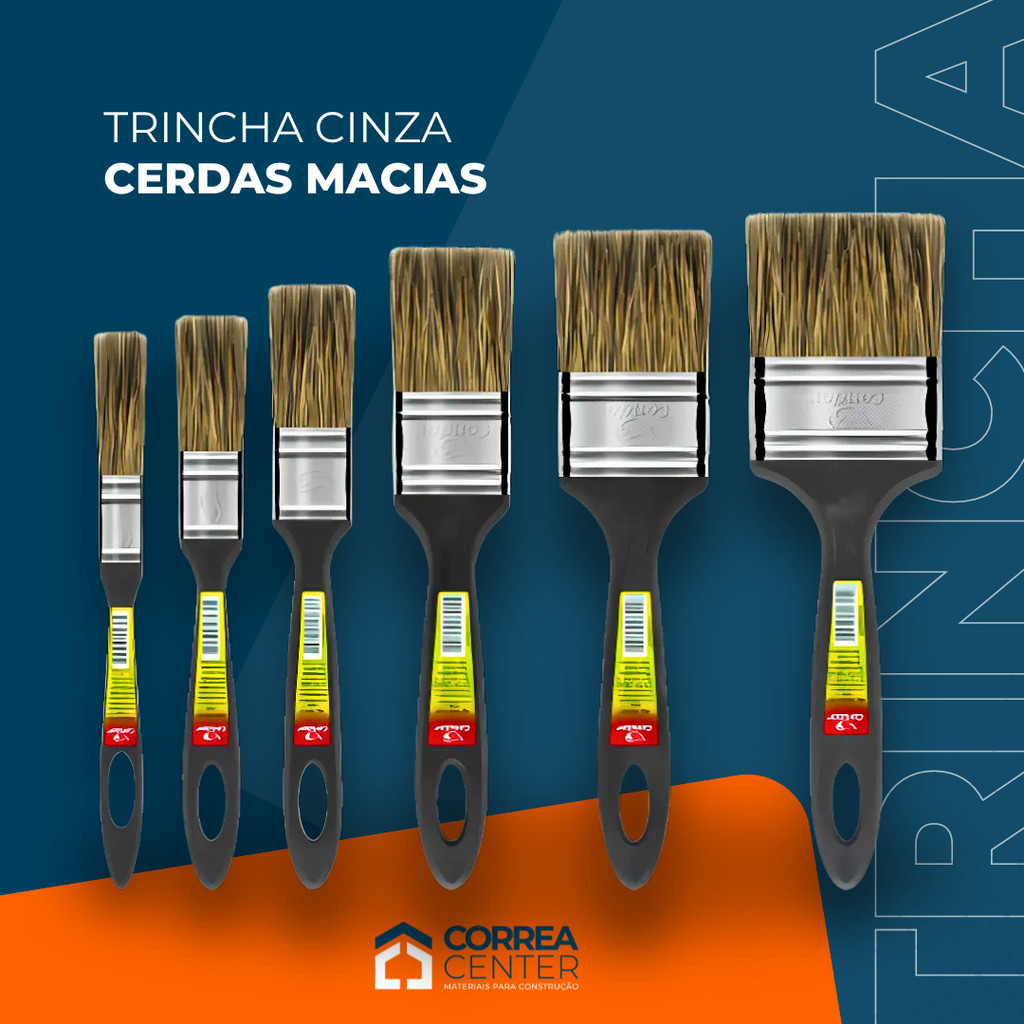 Pincel Trincha Simples Para Esmalte Sintético e Tinta Óleo Diversos ...