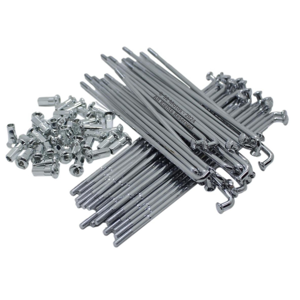 Jogo de Raio Traseiro 4MM Cromado Xtz 150 Crosser Tambor