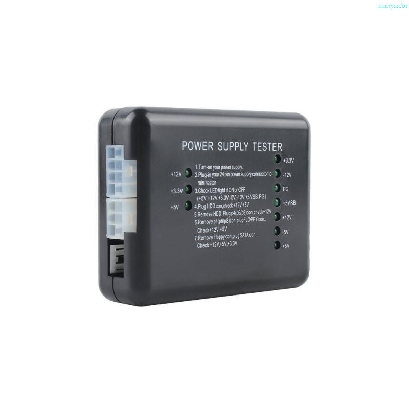 Cucrya Testador Fonte Alimentação PC Chassis Ferramenta Energia 20Pin 24Pin