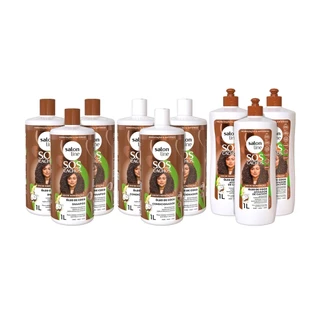 Combo Familia Kit SOS Cachos Coco com Ativador de Litrão Salon Line em Oferta na Shopee