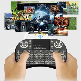 Mini Teclado Controle Sem Fio Para Smart Tv Tv Box Pc COM LUZ RGB