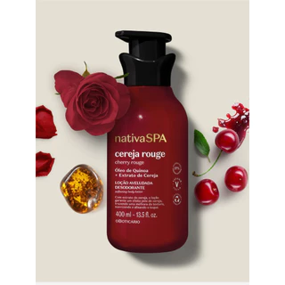 Loção Aveludada Desodorante Corporal Nativa Spa Cereja Rouge 400ml