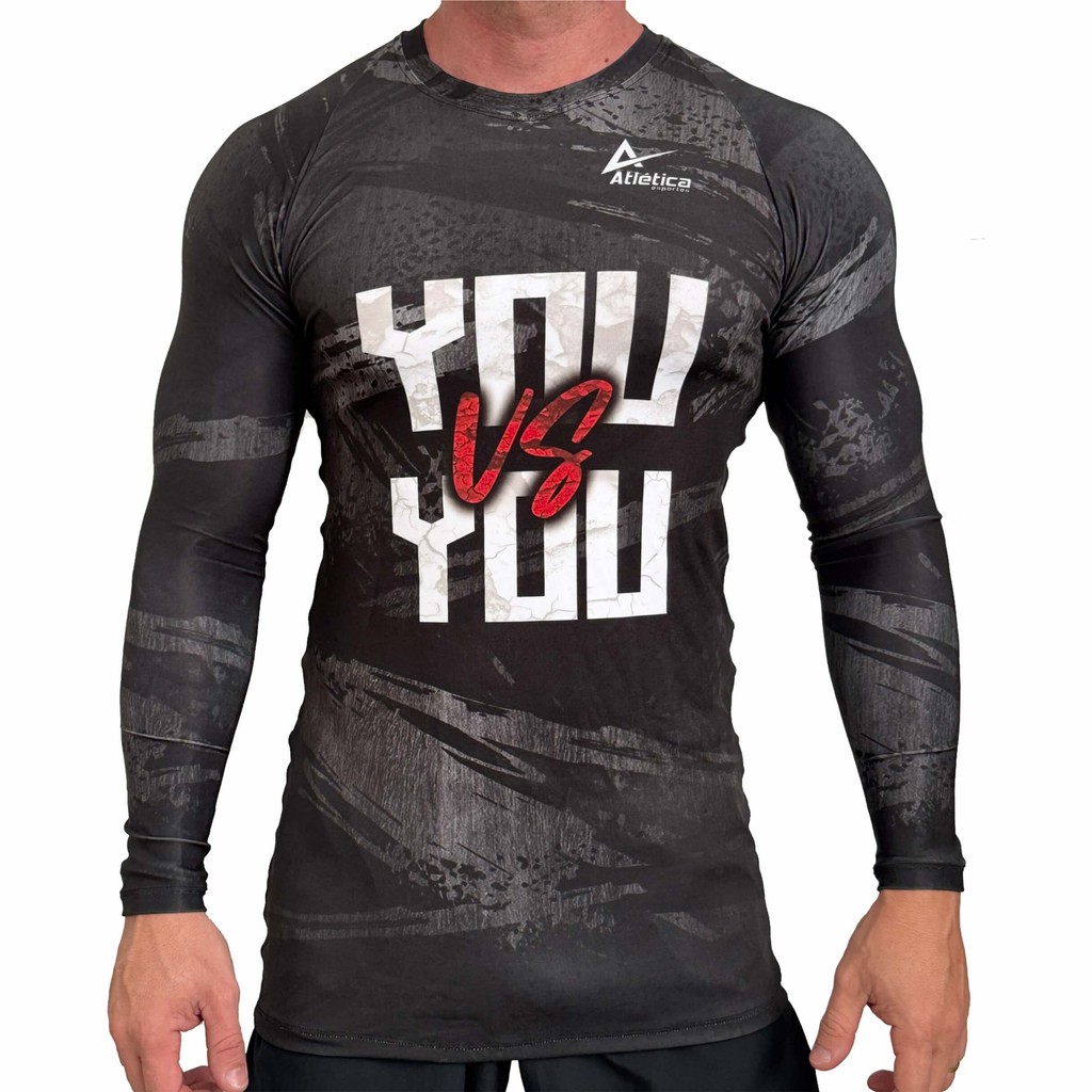 Camisa Rash Guard Masculina Gorila Black Manga Longa Atlética Esportes ...