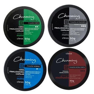Cera Charming Finalizadora Capilar Pomada Cless 50g Efeito Matte Molhado Fixação Normal Extra Forte