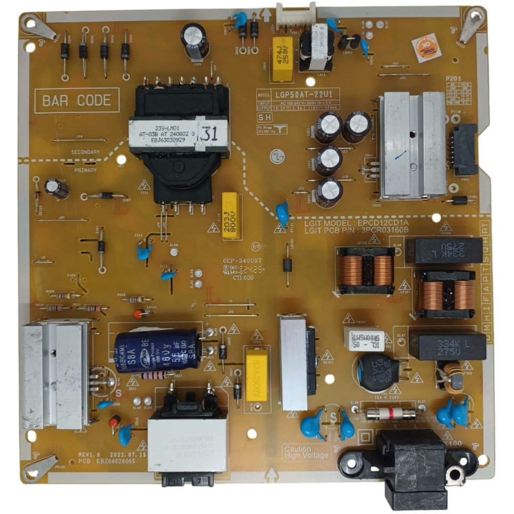 Placa Fonte para TV 55UR8750PSA LGP55AT-22U1 Original | Shopee Brasil