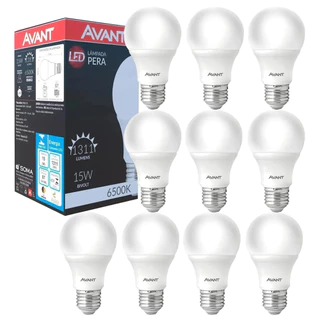 10 Lampada Pera Led 6500K Soquete E27 Bivolt Casa Comércio em Oferta na Shopee