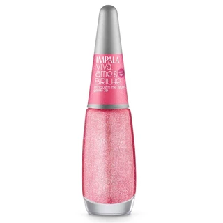 Esmalte Impala Viva, Ame E Brilhe Ninguém Me Segura Glitter 3D