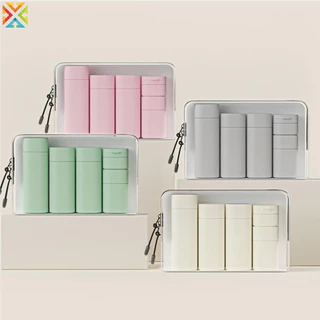 Frasco De 5 Peças De Loção Creme De Chuveiro Para Banho De Cor Nórdico Conjunto De Viagem Cosméticos Shampoo Facial