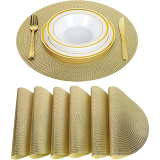 Kit 4 ou 6 Peças Jogo Americano Redondo Cozinha Jantar