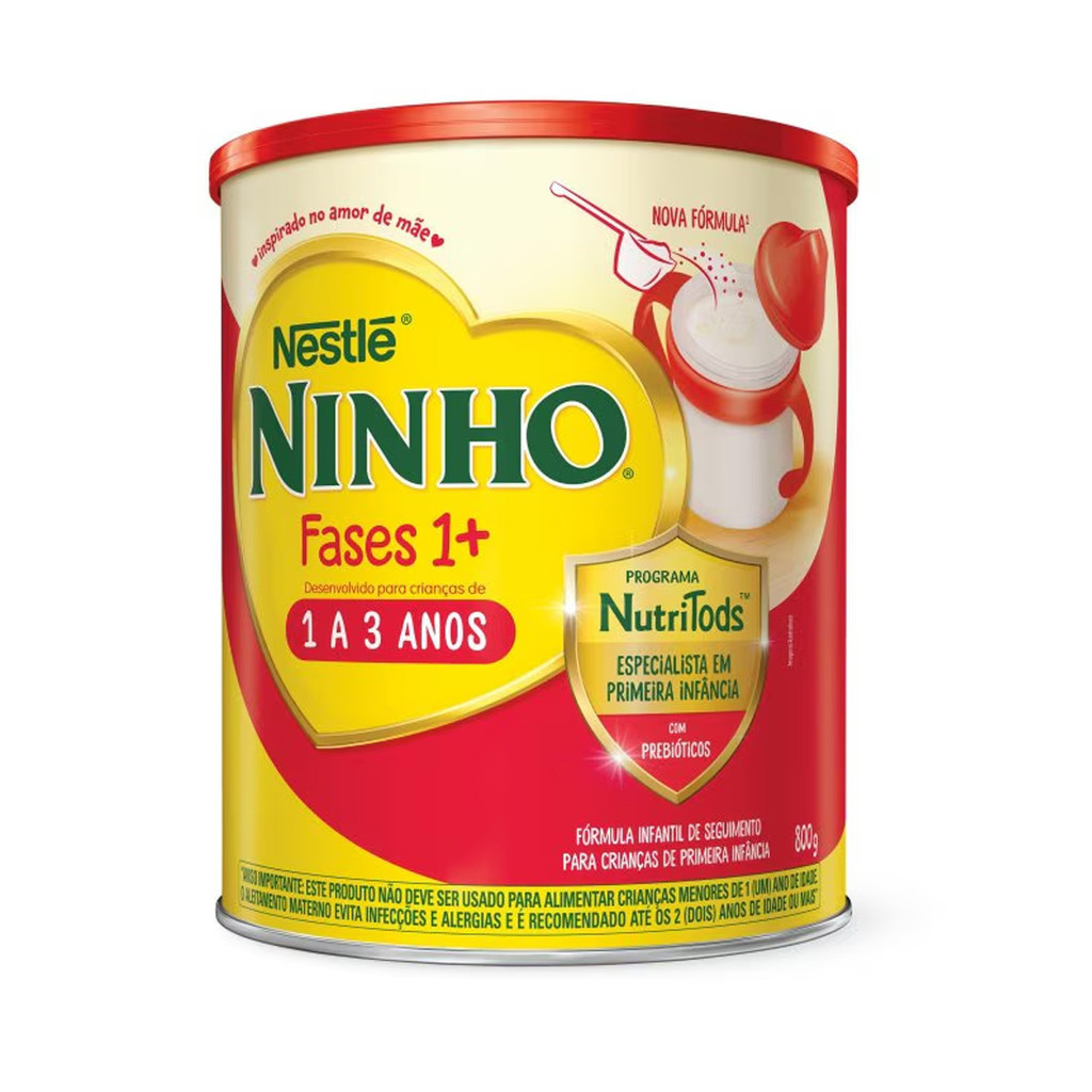 Ninho Fases 1+ Fórmula Infantil 1 A 3 Anos 800g Nestlé | Shopee Brasil