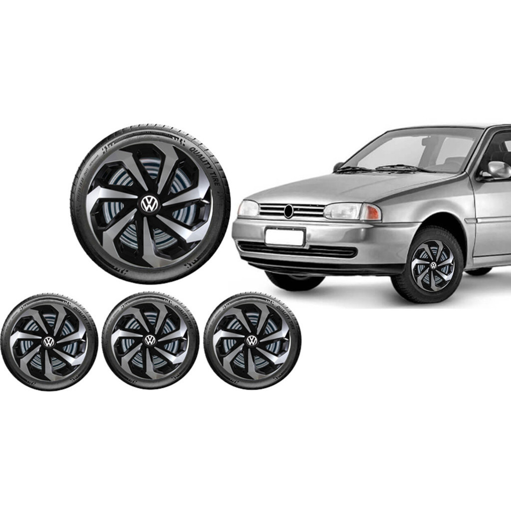 Jogo Calota SPIDER Aro 13 VW Gol G2 G3 Bola 95 96 97 98 99 | Shopee Brasil
