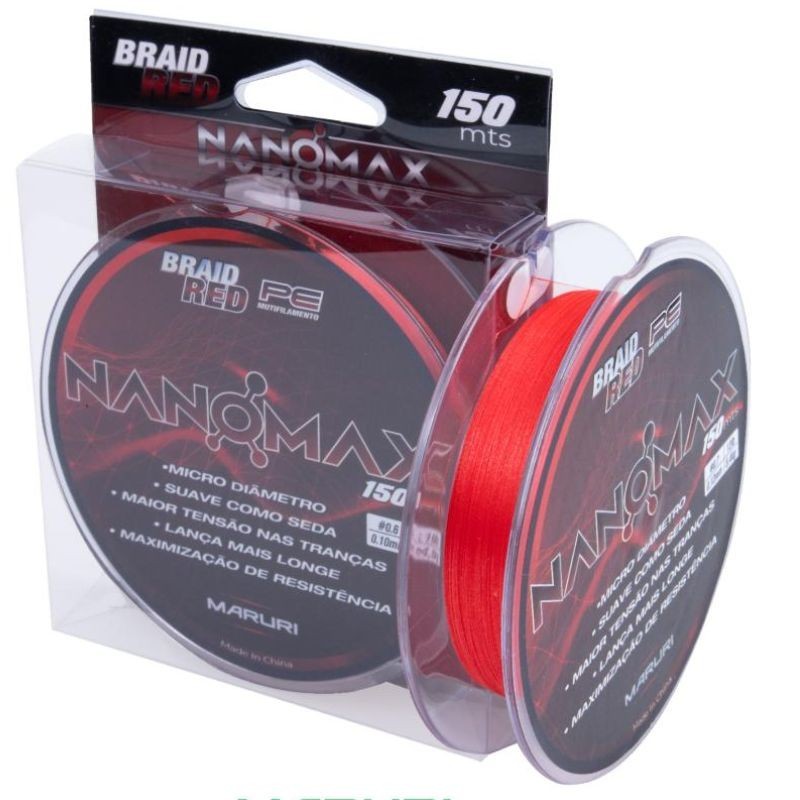 Linha Maruri Multifilamento NanoMax Vermelha 150m