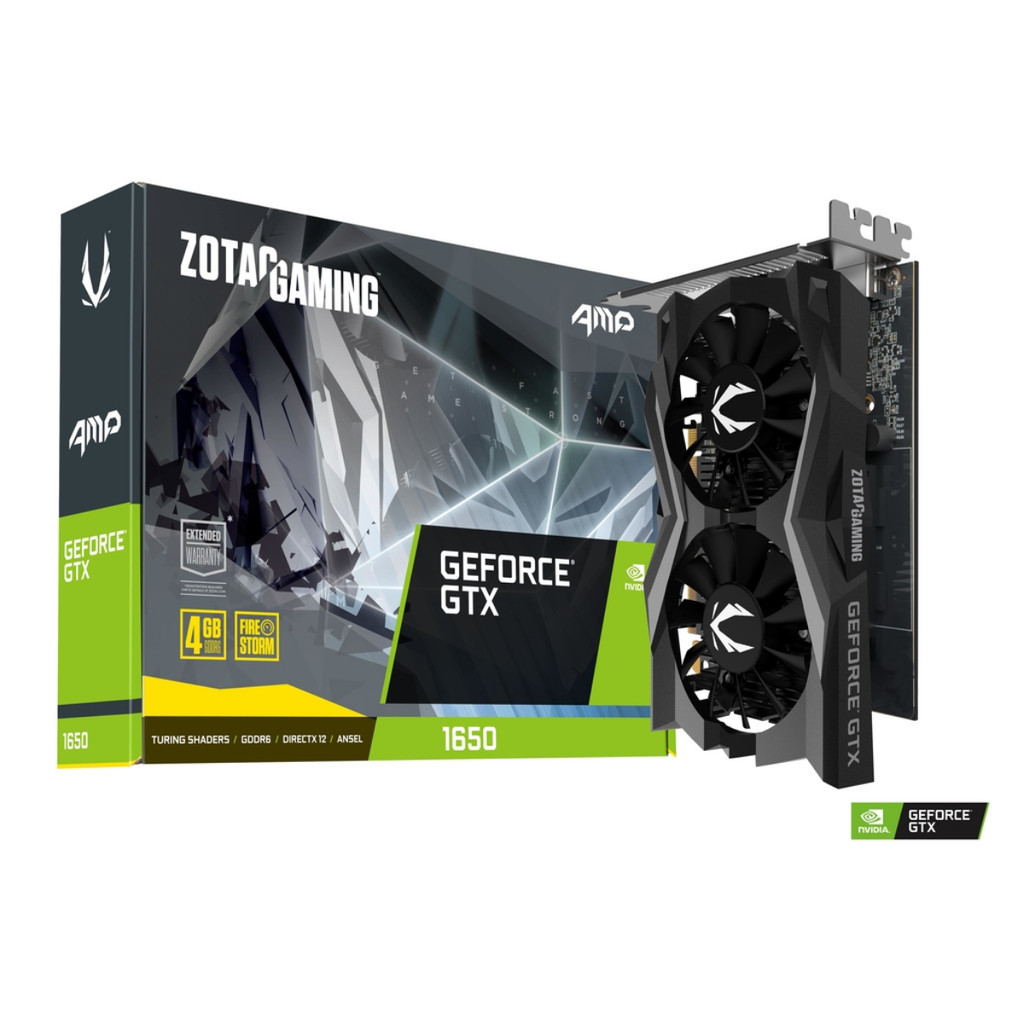 Placa de vídeo Nvidia Geforce GTX 1650 4GB DDR6 Zotac AMP | Shopee