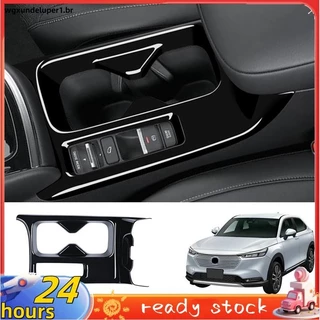 Console Preto Brilhante Para Carro Porta-Copos De Água Decoração Capa Adesivos Guarnição Honda HRV HR-V Vezel 2021 2022 LHD