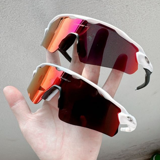 Óculos Okl Radar Branca Lente dark ruby
