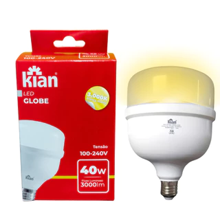 Kit 5 Lampada LED 40w E27 Alta Potencia 3000k AMARELA