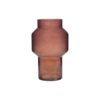 Vaso Frosted Marrom 15X19X15CM Vidro em Oferta na Shopee