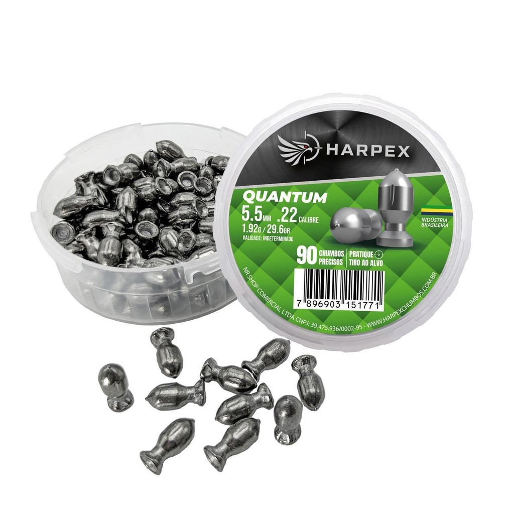 Chumbinho 5.5mm Carabina Precisão Harpex Quantum 90 Un | Shopee Brasil