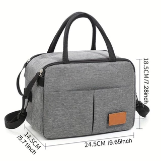 Bolsa Térmica De Mão Para Marmita Lancheira Para Trabalho Em Tecido Oxford Impermeavel