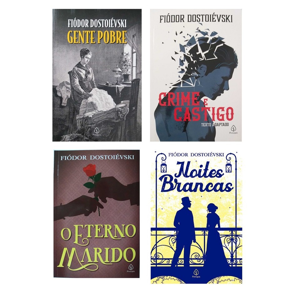 Combo 4 Livros Físicos Fiodor Dostoiéviski Crime e Castigo
