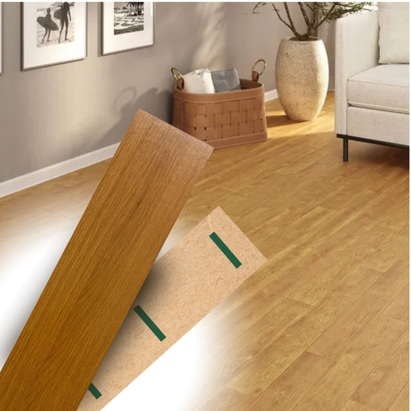 KIT 100 Placas Adesivos Pisos Em Madeira Revestimento UV Autocolantes cobertura 5m² - Envio Full