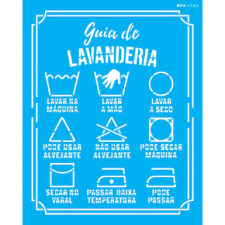 Stencil OPA 2980- Lavanderia Guia I 20x25cm
