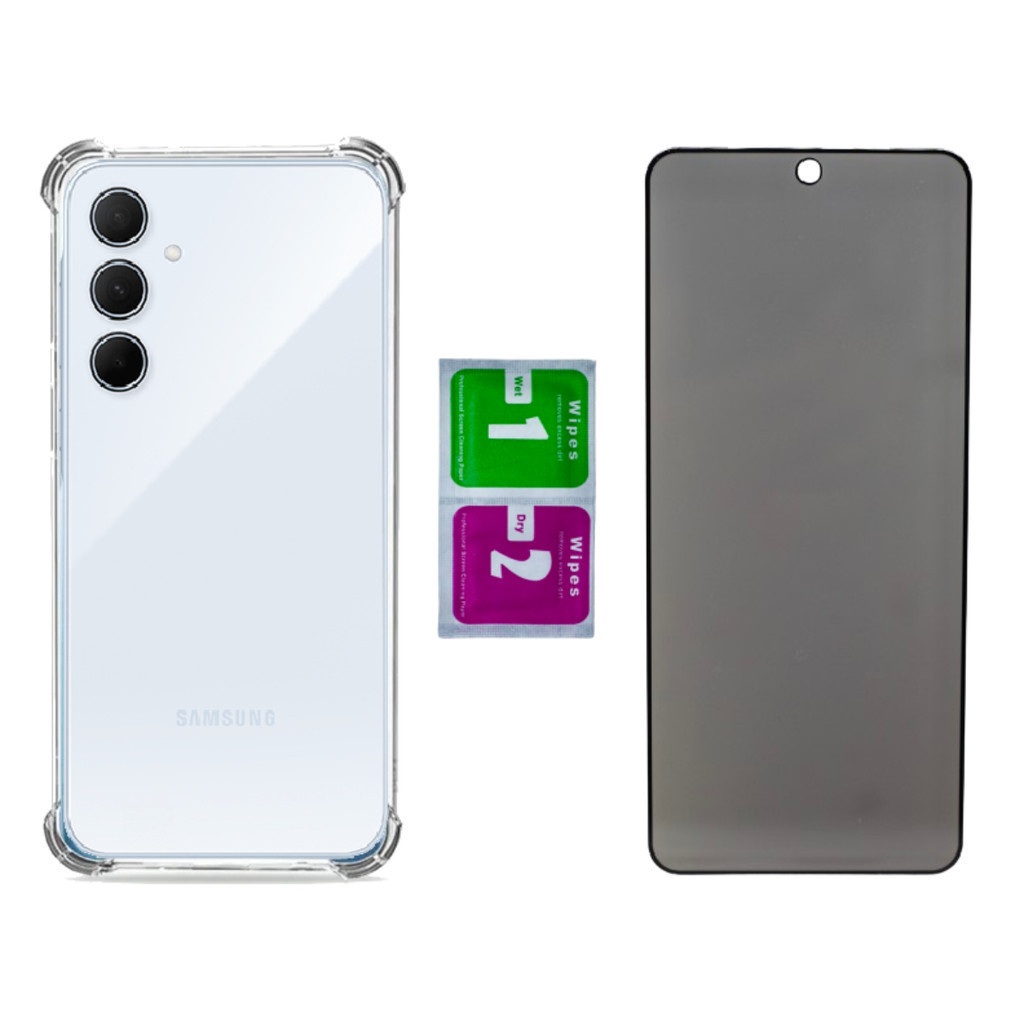 Capa Anti Impacto Para Galaxy M35 + Pelicula Privacidade