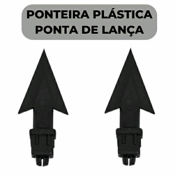 Ponteira Plástica para Metalon Ponta de Lança 20x20mm