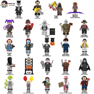 mini Figuras De Filme Bonecas De Terror De Halloween Bloco De Construção Colecionáveis Brinquedos