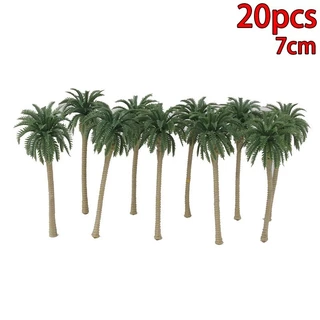 Modelo Árvores 20Pcs 7CM Palma De Coco DIY Diorama Paisagem Da Floresta 1 : 150 Praia