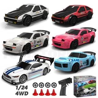 1/24 RC 4WD GTR Drift Racing Car Carro De Corrida De Alta Qualidade AE86 Modelo Toy Ford Mustang Sport Style Controle Remoto De Veículos Velocidade