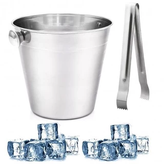 Balde Para Gelo Em Inox De 1,5 Litros Com Pegador
