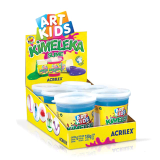 Kimeleka Slime Art Kids 180g Azul com 6 unidades Acrilex