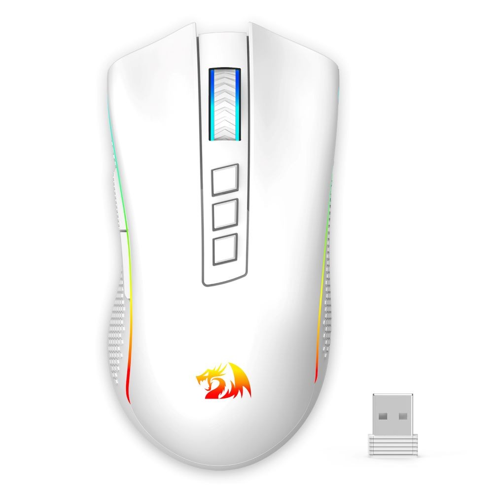 MOUSE GAMER REDRAGON COBRA PRO RGB WIRELESS - M711W-PRO BRANCO