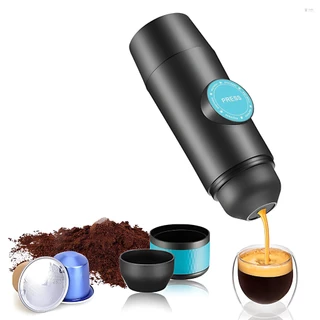 Máquina De Café Expresso Elétrica Portátil Aquecimento Sem Fio Mini Cafeteira De Dose Dupla Com Em Pó/Caixa De Cápsulas 2 1 Bomba De Pressão Auto Brew Bateria De 2000mAh Integrada